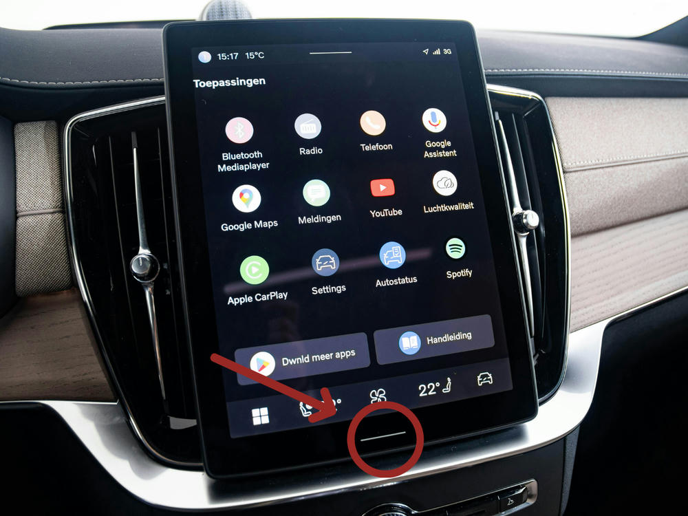 123456789Home-knop voor reset Volvo Google built in nieuwere modellen