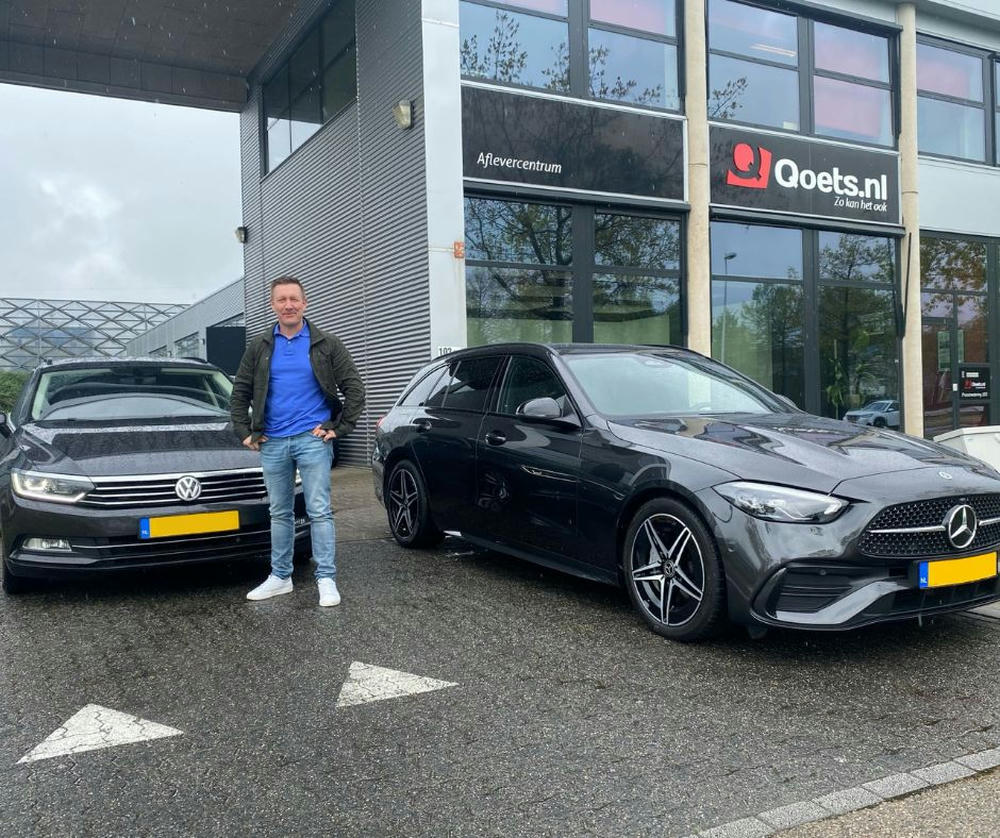 Blije Qlant met zijn nieuwe C300d bij ons aflevercentrum