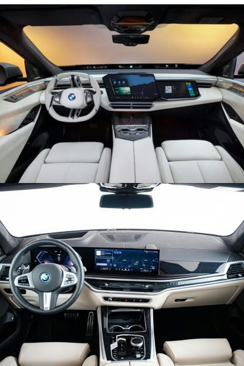 Interieuren tegenover elkaar BMW X5 neu vs oud