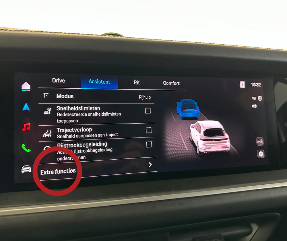 Klik op Extra Functies