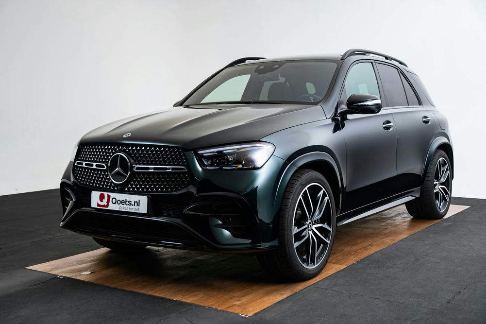 Mercedes GLE 400e in het groen linksvoor