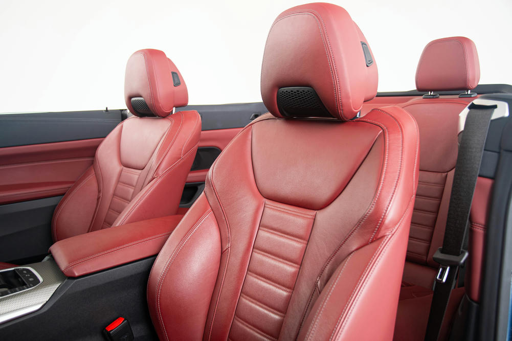 Rood lederen bekleding