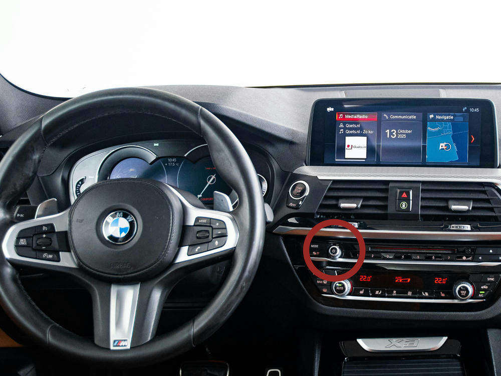Volume knop in de BMW X3 met iDrive 6