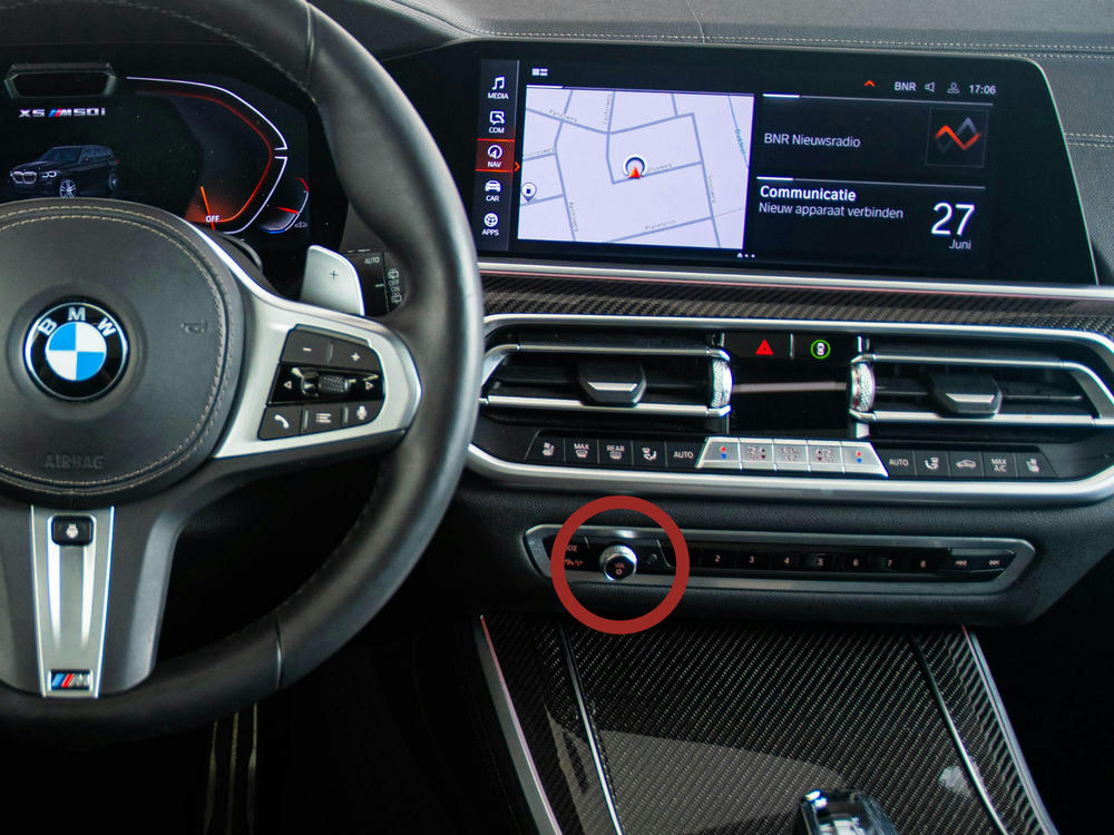 Volume knop in de BMW X5 met iDrive 7