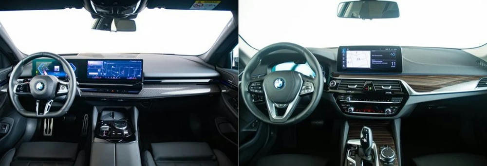 interieur vergelijking BMW 5-serie