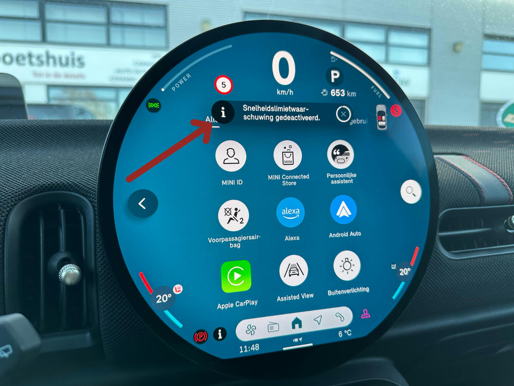 snelheidslimietwaarschuwing gedeactiveerd