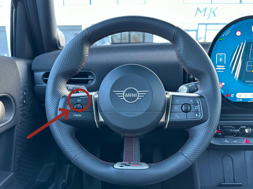 uitschakelen snelheidswaarschuwing mini set knop