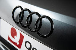 Audi ringen en type aanduiding in zwart