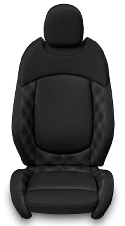 Bekleding stof/leder-combinatie Diamond Carbon Black of Satellite Grey