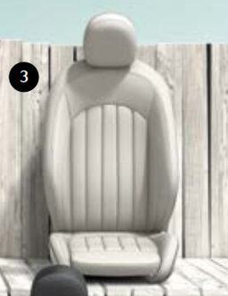 Bekleding leder Lounge Satellite Grey