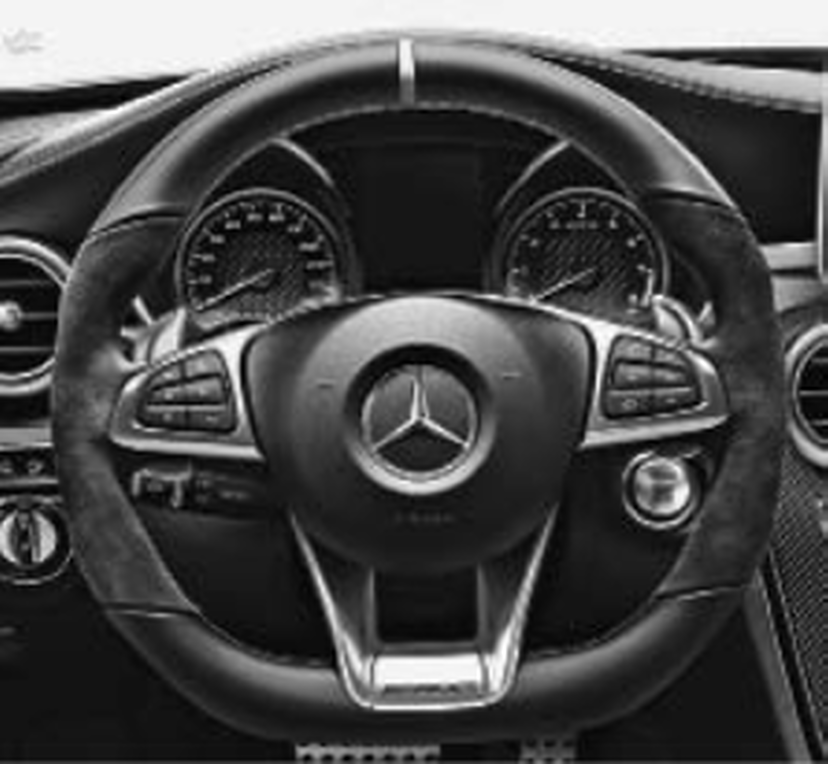 AMG Performance-stuurwiel in nappaleder zwart/microvezel DINAMICA 
