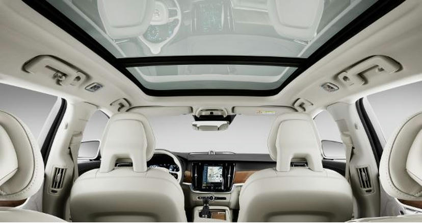 Elektrisch bedienbaar tweedelig panoramisch glazen schuif-/kanteldak