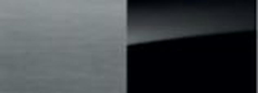 Sierdelen pianolaklook zwart/dwarsgeslepen licht aluminium